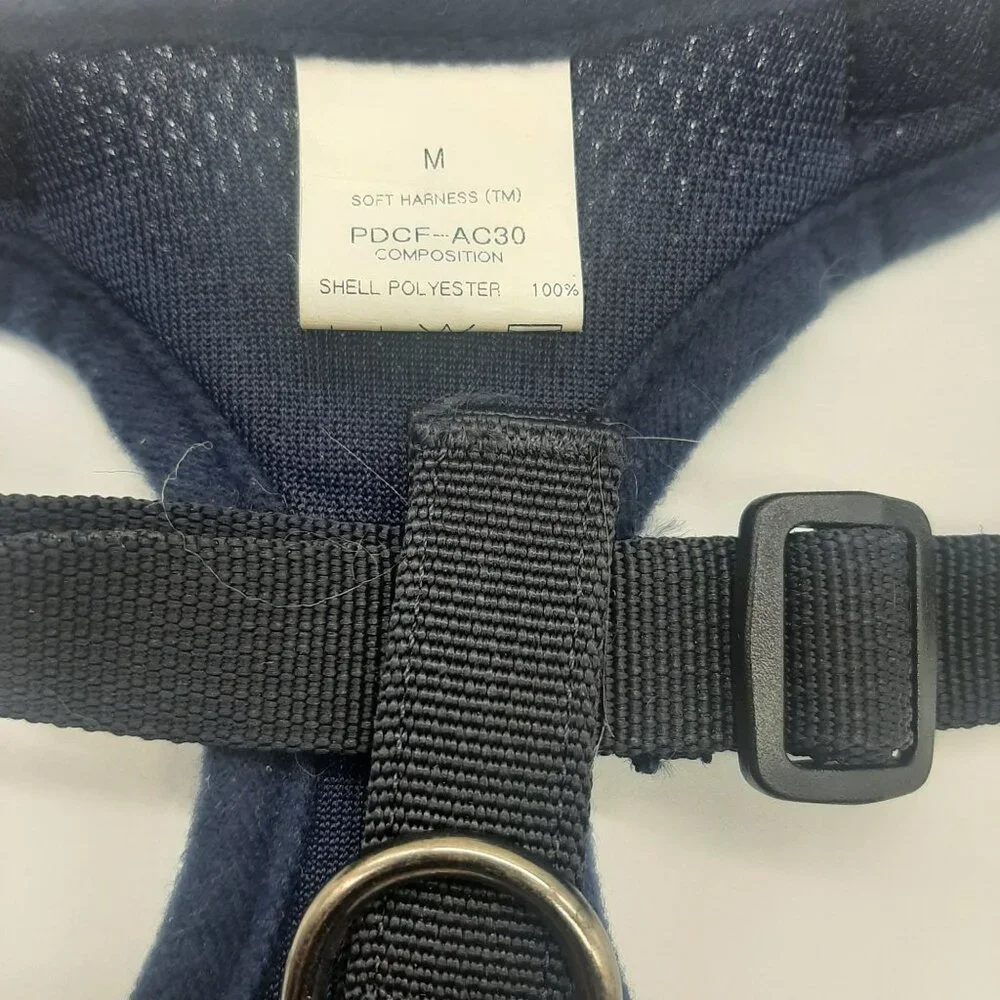 Puppia Adjustable Navy Blue Mesh Dog Harness M
